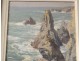 HSP painting Pierre Needle Port-Cotton Belle-Ile-en-Mer Twentieth Brittany