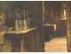 HST table interior house Breton farm Alexandre Bretagne painting XXth