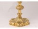 Chalice paten silver vermeillé Minerve Paul Brunet cross flowers chalice 19th