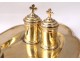 Needed baptism silver vermeil shell bulb Minerve Berger-Nesme 19th