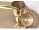 Needed baptism silver vermeil shell bulb Minerve Berger-Nesme 19th