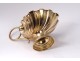 Needed baptism silver vermeil shell bulb Minerve Berger-Nesme 19th