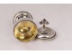 Small ciborium travel chrismatory sterling silver Minerve cross 37gr nineteenth