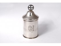 Oil bulb Holy infirm patients silver metal OI cross nineteenth century