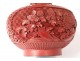 Chinese vase lacquer Cinnabar landscape bouquets flowers China chinese nineteenth