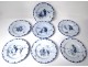 43PC earthenware service Creil Montereau decor Parisian Richard XIX