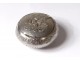 Small round box pills silver ice cream powder silver flowers nineteenth century