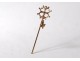 Tie pin jewel cross huguenote dove Saint-Esprit gilded metal twentieth