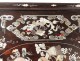 Mother of pearl wooden tray characters women landscape bamboo Vietnam nineteenth century