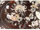 Mother of pearl wooden tray characters women landscape bamboo Vietnam nineteenth century