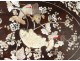 Mother of pearl wooden tray characters women landscape bamboo Vietnam nineteenth century