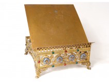 Bible lectern Bible church thabor gilded bronze enamels evangelists nineteenth