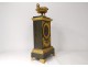 Pendulum bollard Restoration bronze palmettes cut flowers Pons clock nineteenth