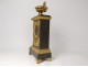 Pendulum bollard Restoration bronze palmettes cut flowers Pons clock nineteenth