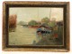 Painting and barges HST Rivere Louis Mazot twentieth