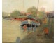 Painting and barges HST Rivere Louis Mazot twentieth