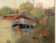 Painting and barges HST Rivere Louis Mazot twentieth