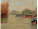 Painting and barges HST Rivere Louis Mazot twentieth