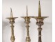 6 bronze candlesticks shells medallion altar church nineteenth century