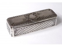 Box snuffbox solid silver flowers silver snuffbox 75gr nineteenth century