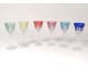 6 cut white wine glasses St. Louis model Tommy twentieth colors