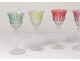 6 cut white wine glasses St. Louis model Tommy twentieth colors