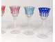 6 cut white wine glasses St. Louis model Tommy twentieth colors