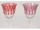 6 cut white wine glasses St. Louis model Tommy twentieth colors