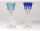 6 cut white wine glasses St. Louis model Tommy twentieth colors