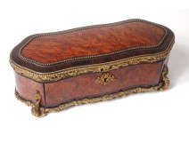 Glove box magnifying amboine rosewood gilded bronze Napoleon III nineteenth