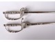 2 skewers skewers hâtelets swords sterling silver Vieillard Paris 40gr XIXth