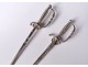 2 skewers skewers hâtelets swords sterling silver Vieillard Paris 40gr XIXth