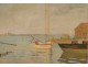 HST Impressionist Landscape seaside port of Blaye twentieth