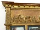 Mirror trumeau triptych gilded wood goddess Ceres char lions harvest nineteenth