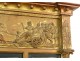 Mirror trumeau triptych gilded wood goddess Ceres char lions harvest nineteenth