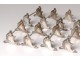 12 silver metal Christofle rocaille shell foliage twentieth