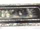 Glove box painted wood nacre birds flowers landscape Napoleon III nineteenth