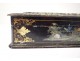 Glove box painted wood nacre birds flowers landscape Napoleon III nineteenth