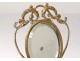 Watchcase mirror ring ice candlesticks gilded brass Napoleon III nineteenth