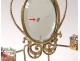 Watchcase mirror ring ice candlesticks gilded brass Napoleon III nineteenth