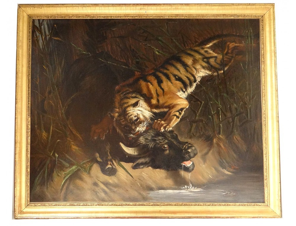 the tiger and the buffalo painting