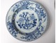 2 hollow plates porcelain plates Compagnie Indes white blue Kangxi XVIII