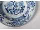 2 hollow plates porcelain plates Compagnie Indes white blue Kangxi XVIII