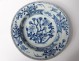 2 hollow plates porcelain plates Compagnie Indes white blue Kangxi XVIII