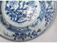 2 hollow plates porcelain plates Compagnie Indes white blue Kangxi XVIII