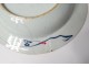 2 hollow plates porcelain plates Compagnie Indes white blue Kangxi XVIII