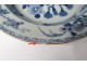 2 hollow plates porcelain plates Compagnie Indes white blue Kangxi XVIII