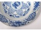 Porcelain plate India India Company white-blue signed XVIII