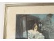 Color lithograph Louis Icart Elegant woman Carriage Belle-Epoque twentieth