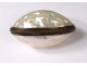 Mother of pearl egg holder gold metal chaplet box nineteenth century